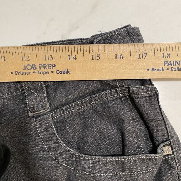 Y2k FOX JEANS Men's Cargo Shorts 34 - 38 Casual Black Denim Ace Spaces Zippers - Picture 8 of 14